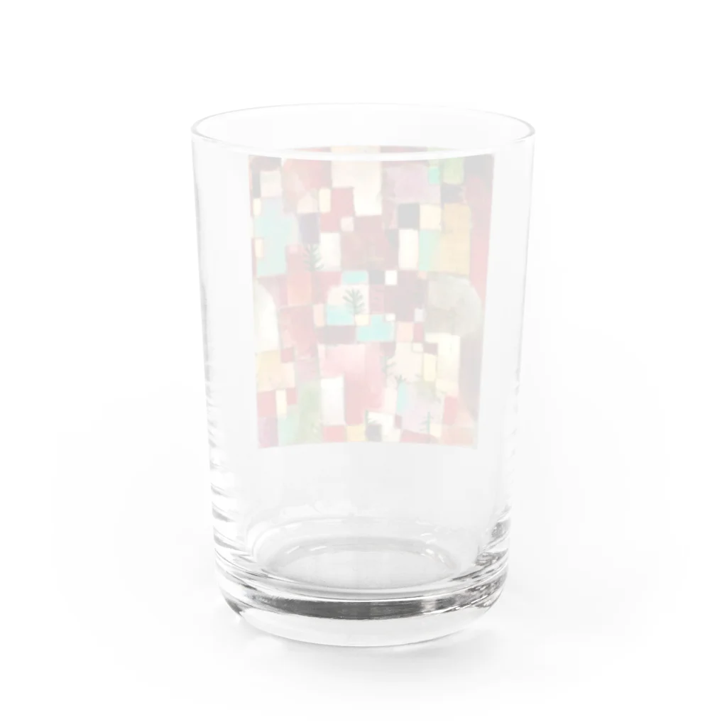 世界の絵画アートグッズのパウル・クレー《レッドグリーンとバイオレットイエローのリズム》 Water Glass :back