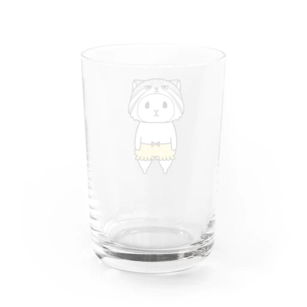 Miiiさんのマヌルネコ ウッサ氏 Water Glass :back