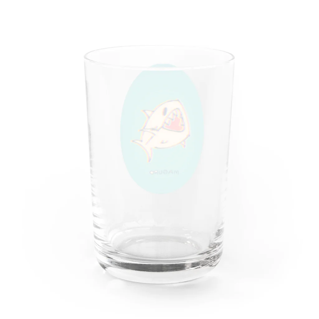 萩村漱石のMAGUROザメ Water Glass :back