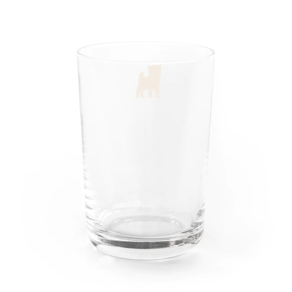 キャンプグッズ【tゑnt by leaf】の幼児体系マメシバ子犬シルエット Water Glass :back