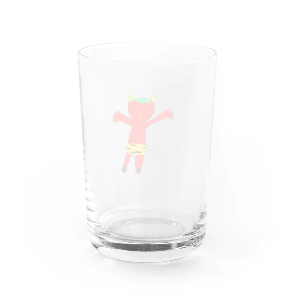 シーズーのお店のかわいい鬼 Water Glass :back