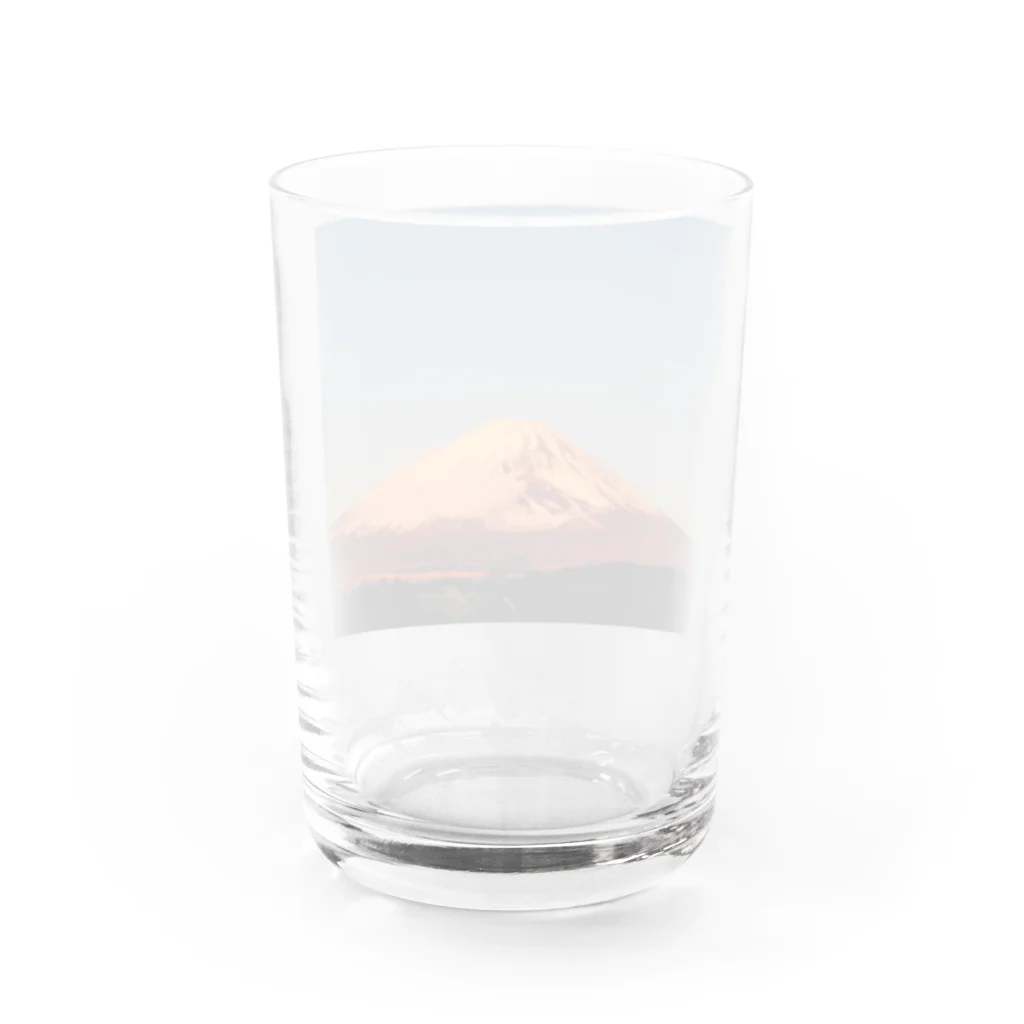 宗ノ介デザインの赤富士プリントアイテム Water Glass :back