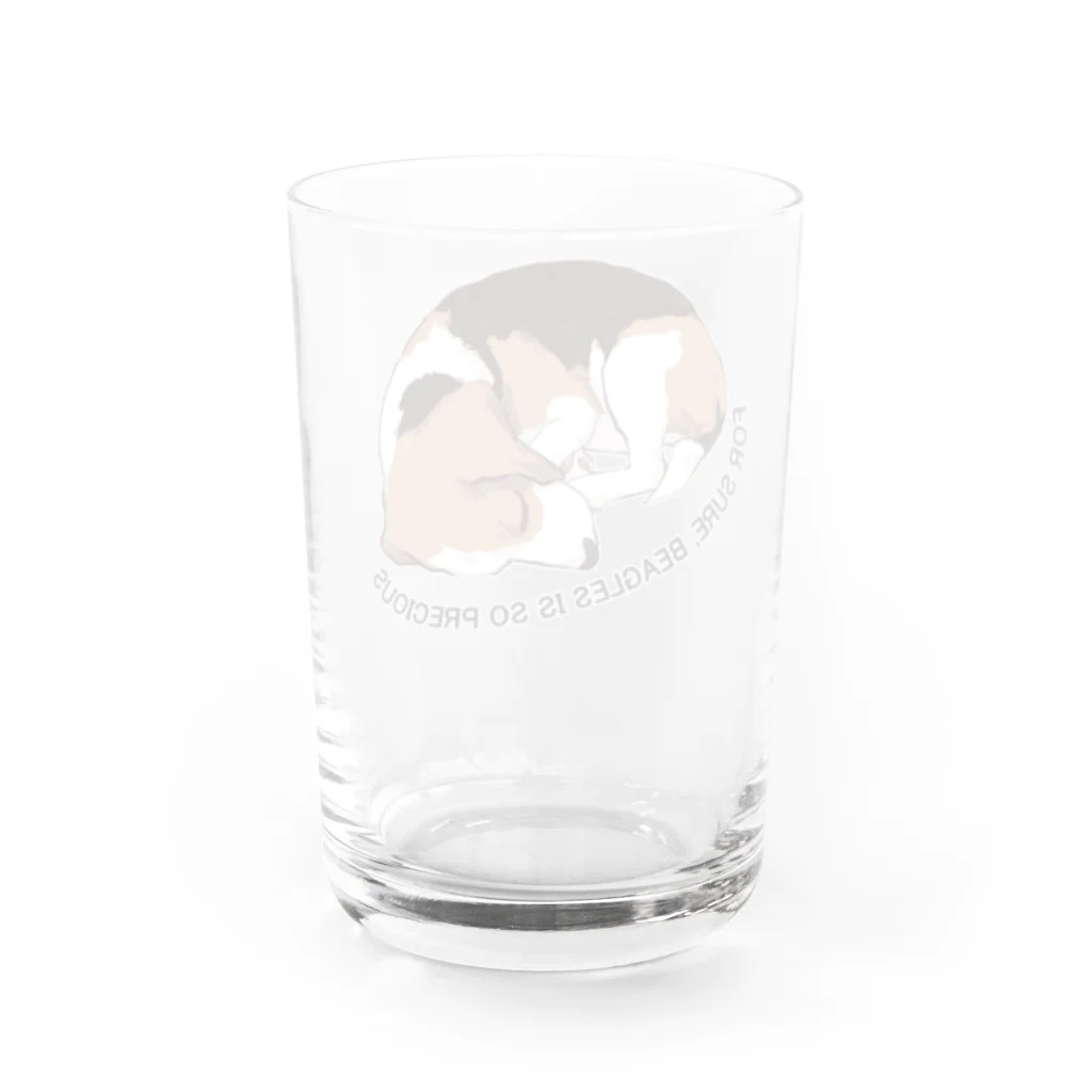 じょにーのやっぱりビーグルはかわいい Water Glass :back