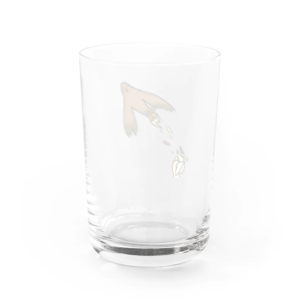 Dosukoi-van-cartierの俺のクレープを奪ったトンビ Water Glass :back