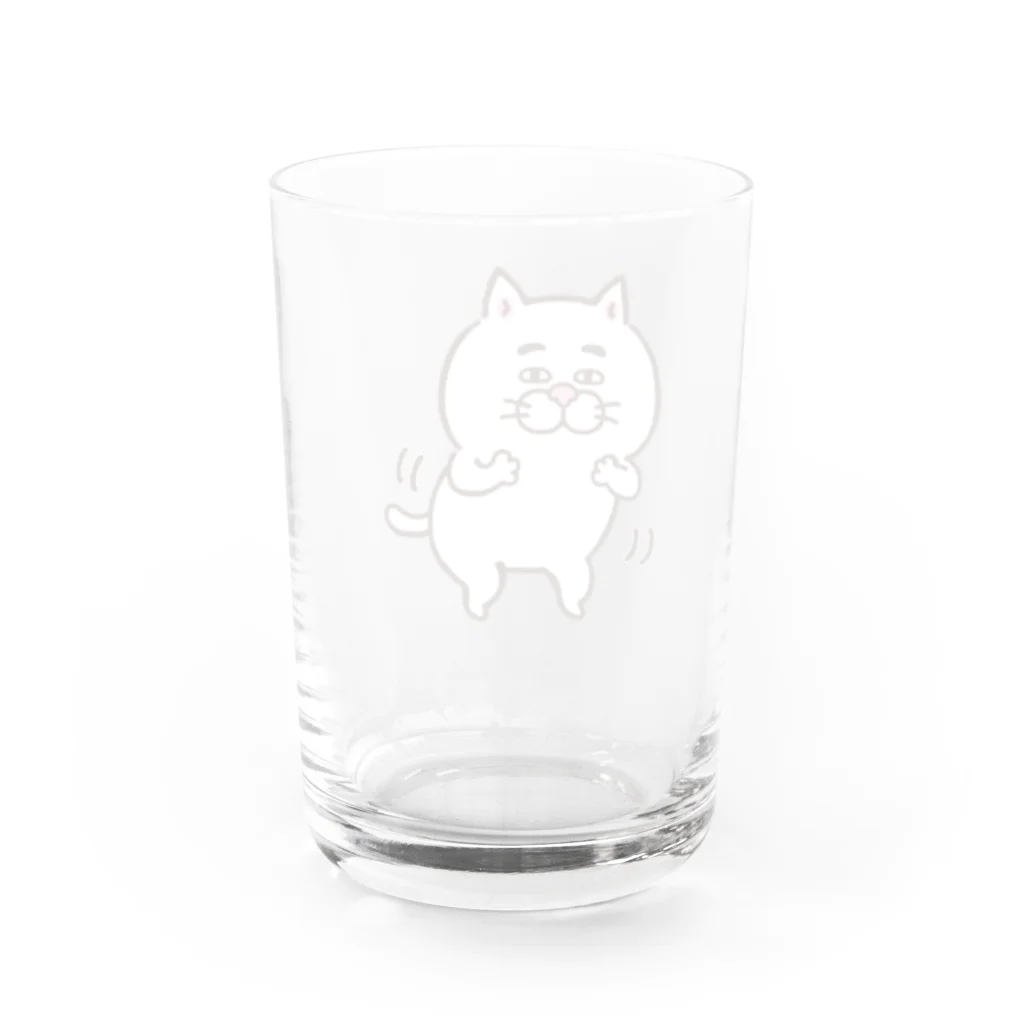 目つきの悪い猫＠いけやけいの踊るにゃんこ Water Glass :back