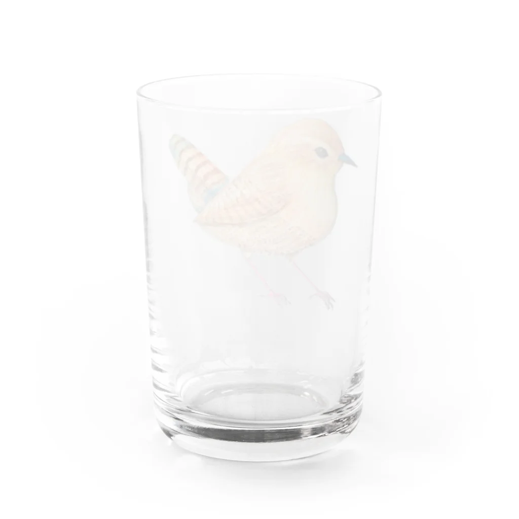 ことりやのミソサザイだょ Water Glass :back