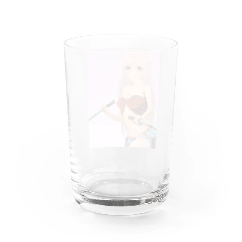 chicodeza by suzuriのコマンダーの女の子NO.147 Water Glass :back