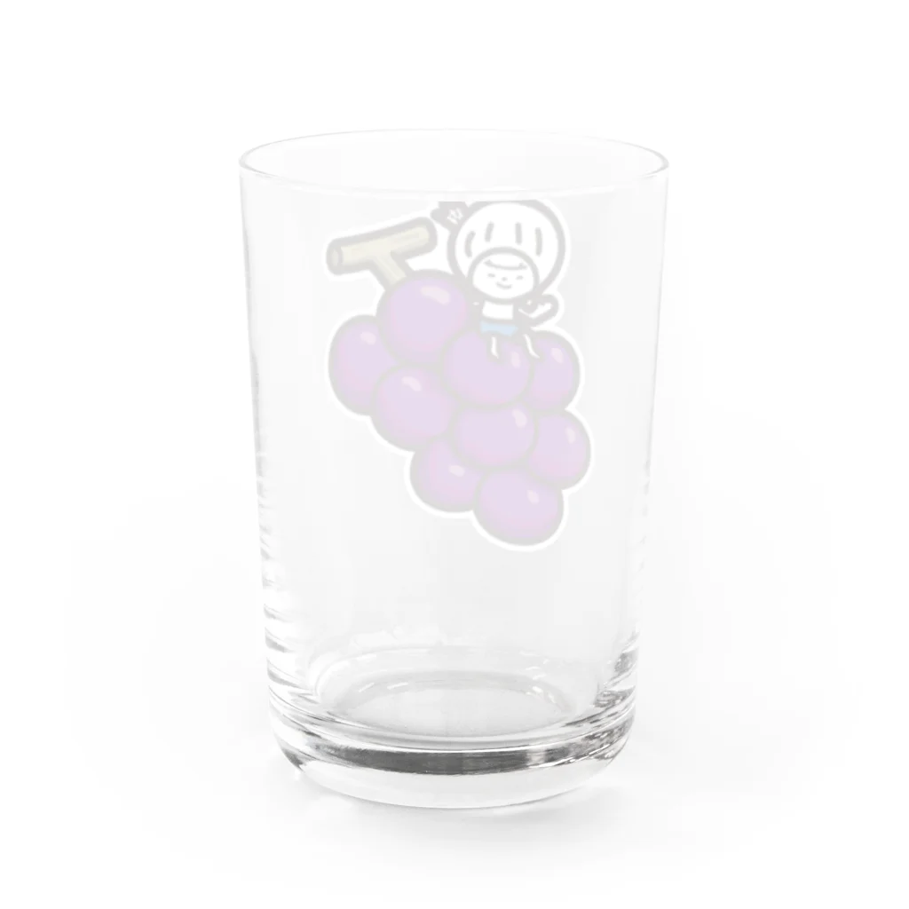 きくのらくがきのぶどうときく Water Glass :back