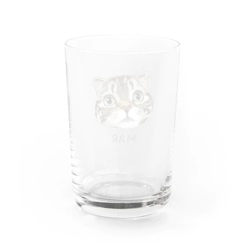 みきぞーん｜保護猫 ミッキー画伯と肉球とおともだちのMar Water Glass :back