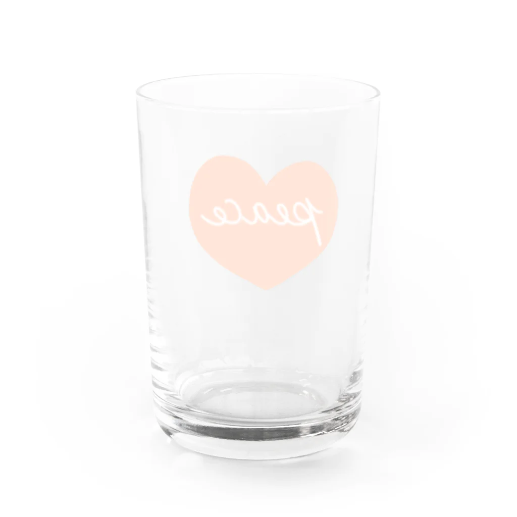 おばあちゃんのオレンジハート Water Glass :back