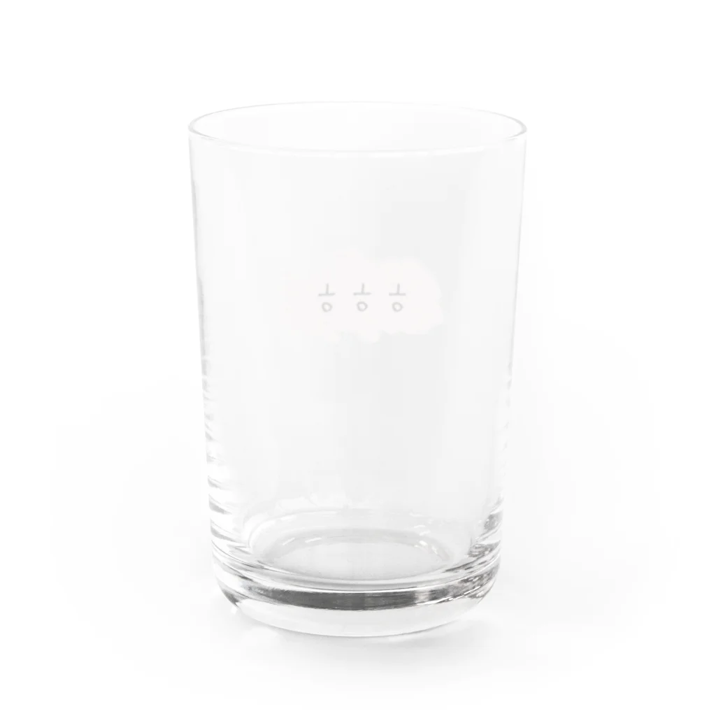 moon-mayのㅎㅎㅎ（くすみピンク） Water Glass :back