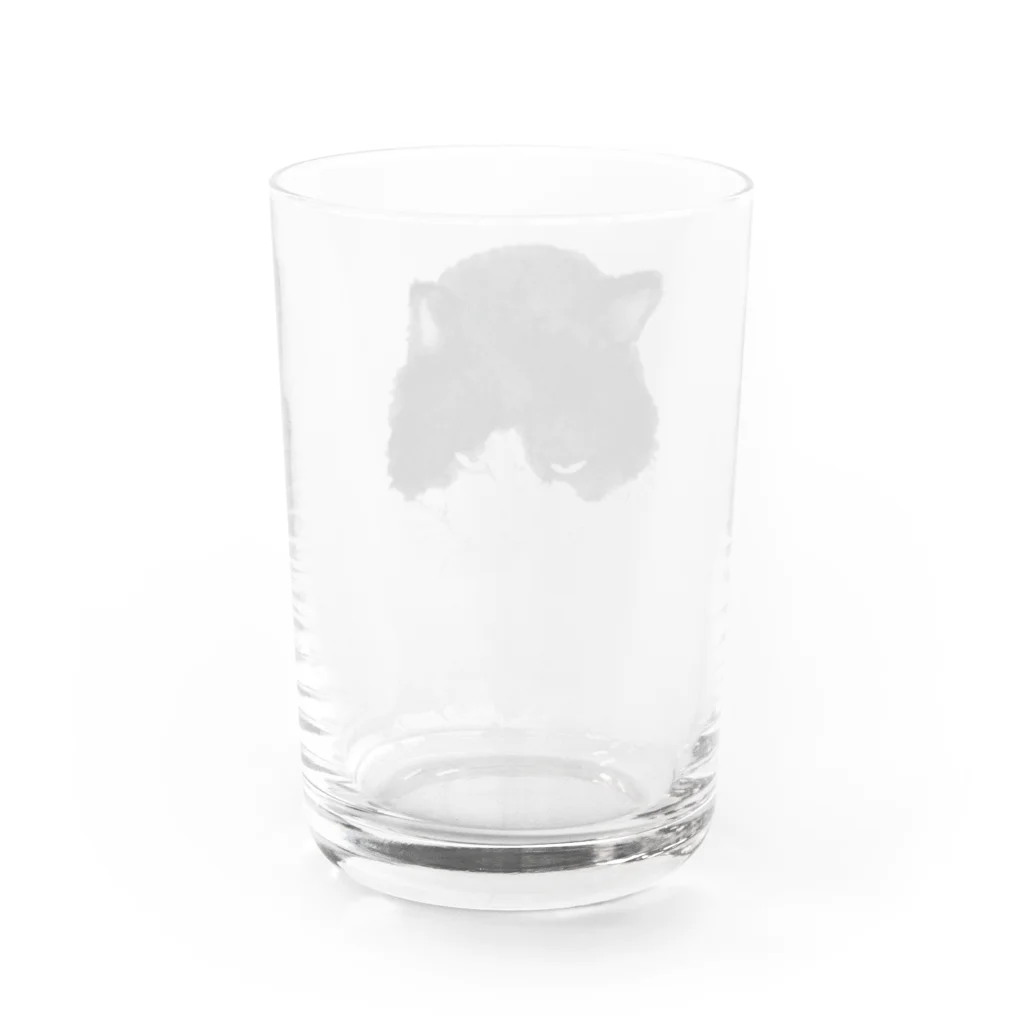 スナック半ばをすぎての睨みネコ' Water Glass :back