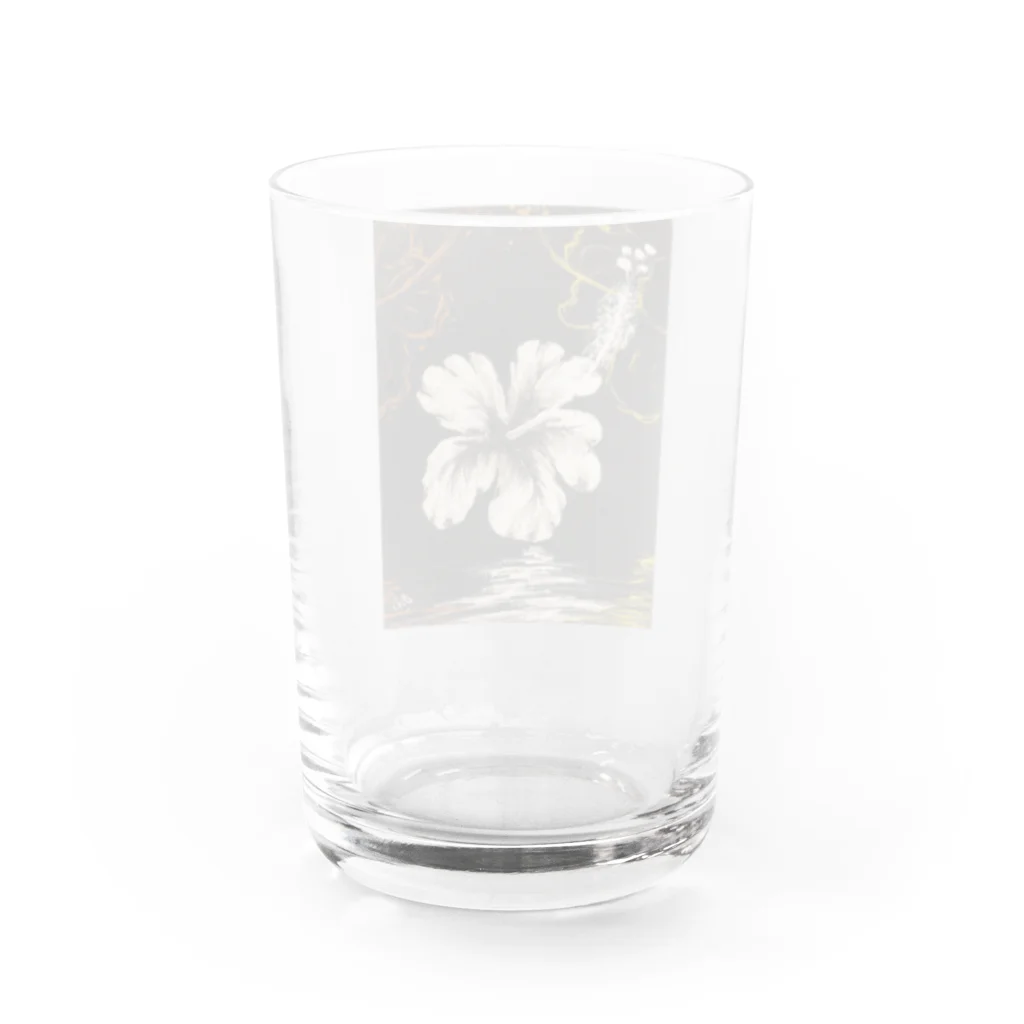 アンマミーヤ。のクールなハイビスカス Water Glass :back