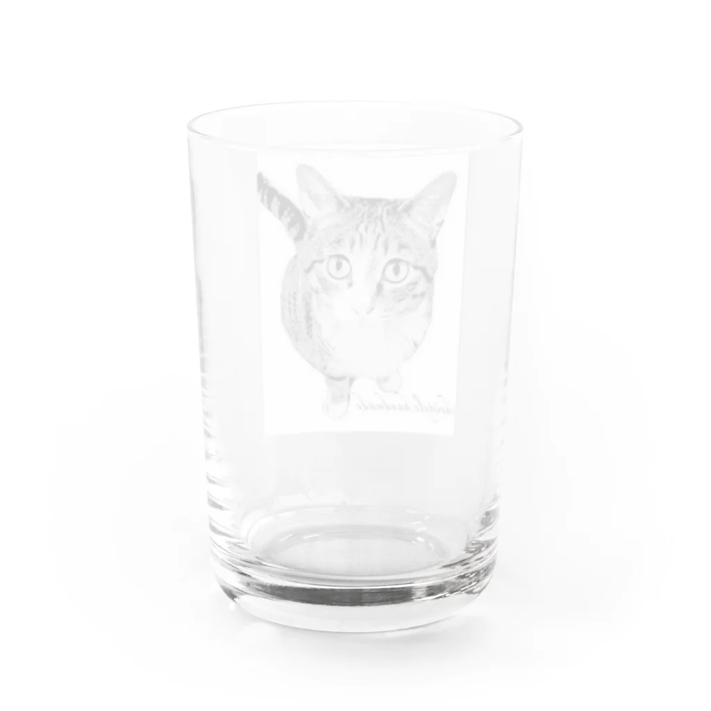 choistyle  handmadeの猫　目線の先に𓃠 グラス反対面