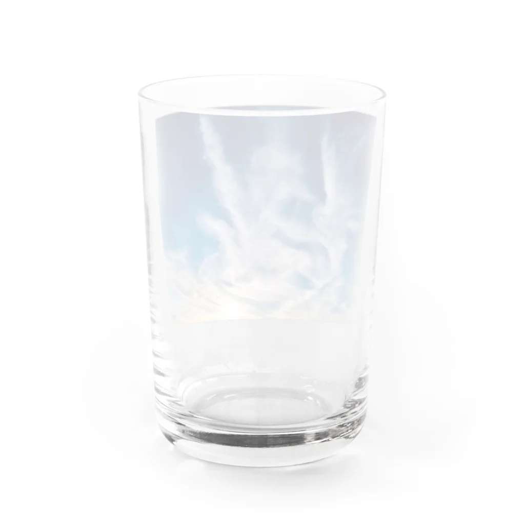 錆猫の館の【A】エネルギーが渦巻く鳳凰雲 Water Glass :back