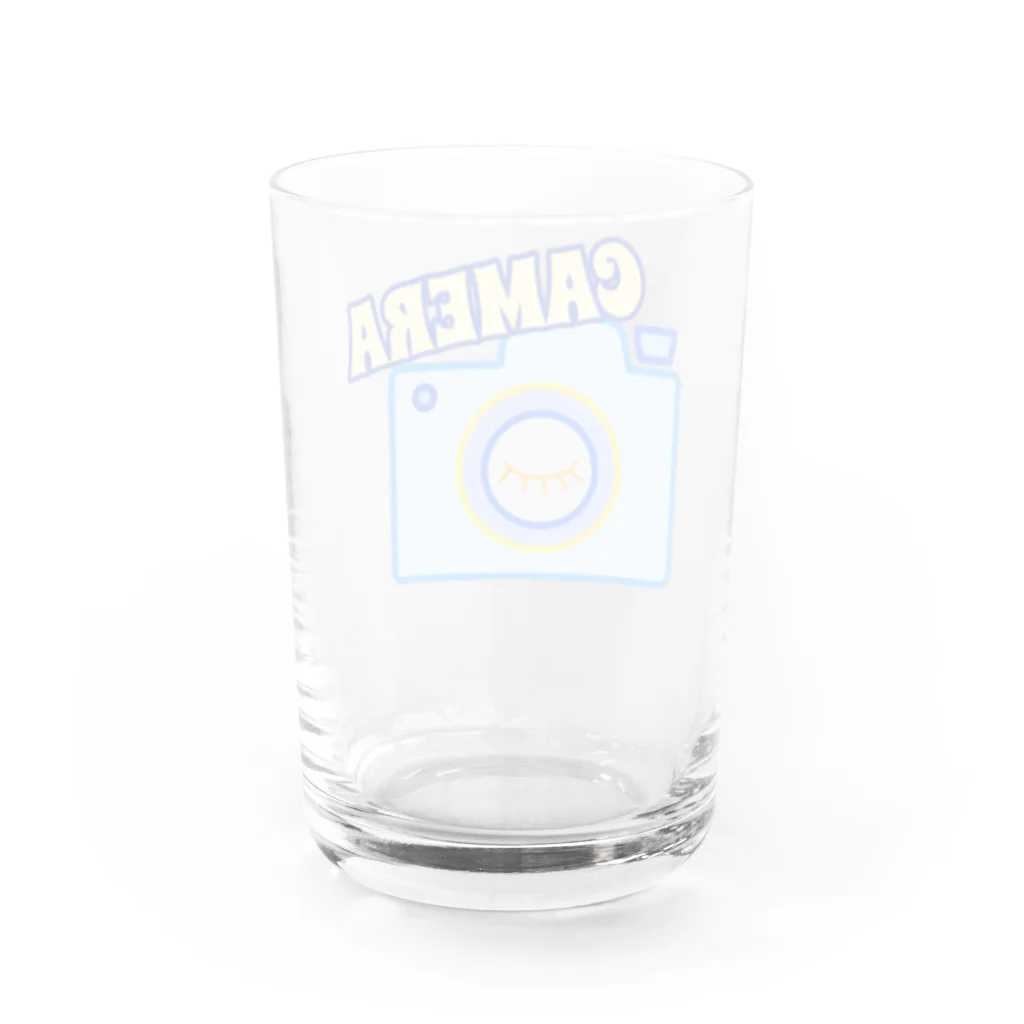 charlolのcamera ブルー Water Glass :back