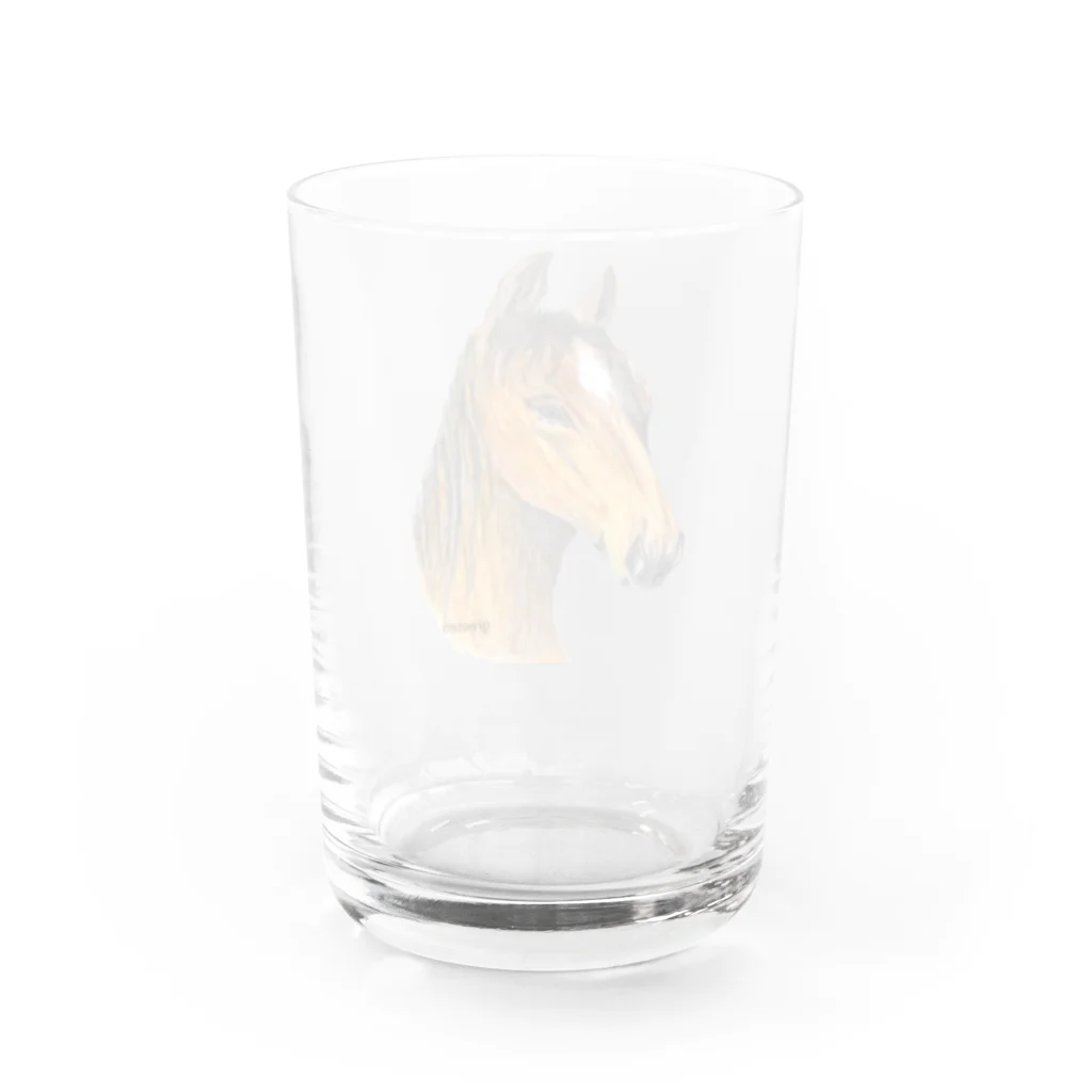 greetenの馬 アート Water Glass :back