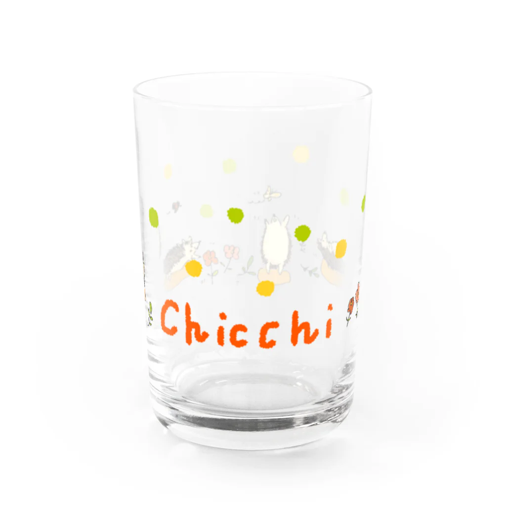 ハリネズミのチッチのハリネズミのチッチ🦔グラス Water Glass :back