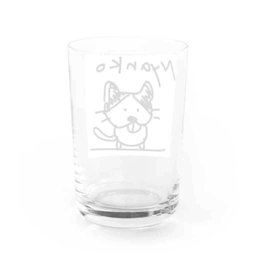 ペコりんショップのにゃんこ Water Glass :back