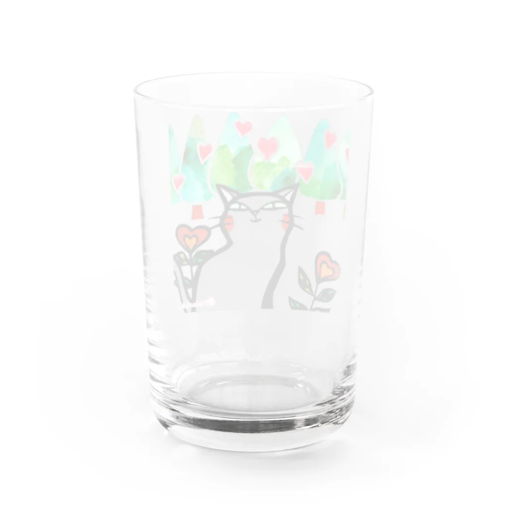 まつり猫ショップのLOVE FOREST Water Glass :back