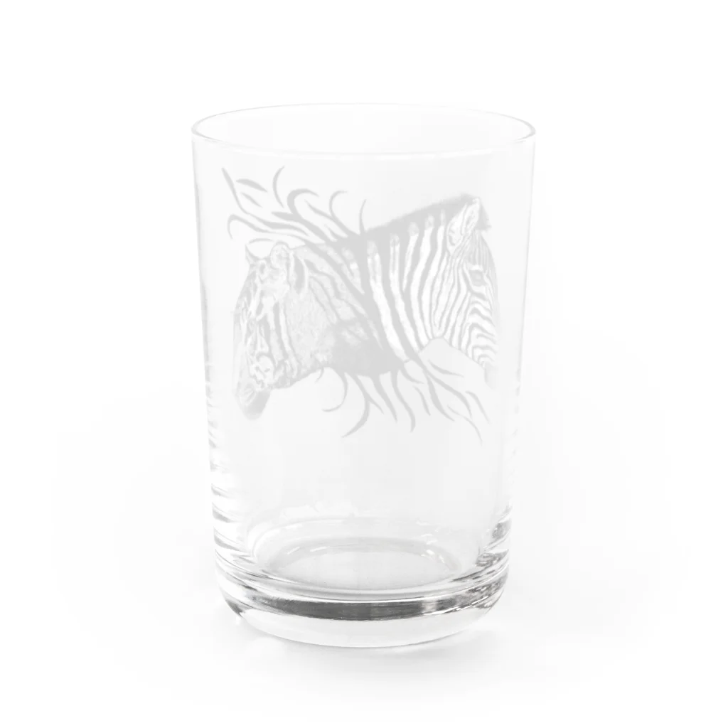 ZIGZIG CIDER GRAPHICのシマのウマトラ Water Glass :back