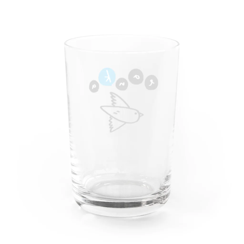 khgchrのtanka／とり(シンプル) Water Glass :back