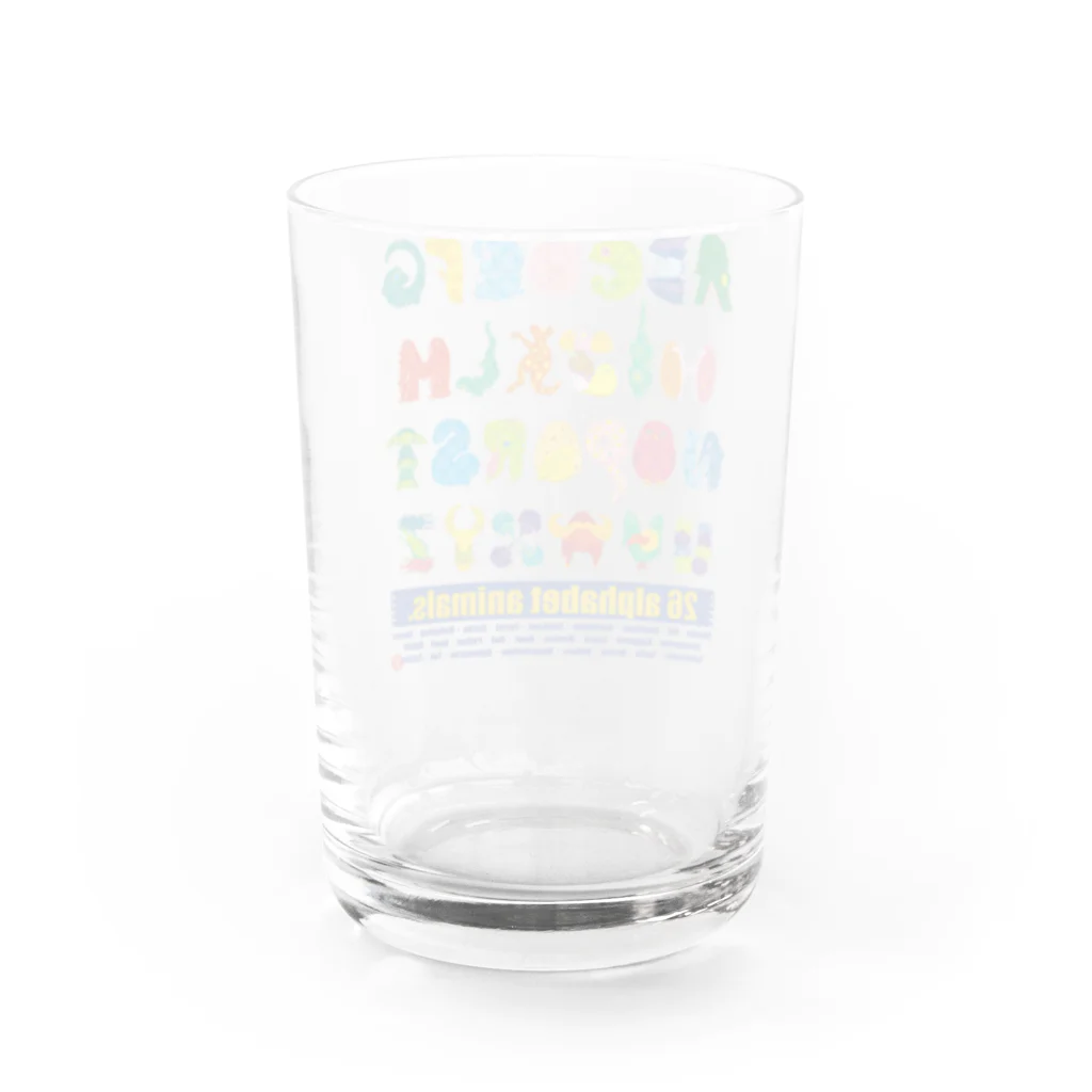 イベントでは置いてないグッズの店のアルファベットアニマルズ Water Glass :back