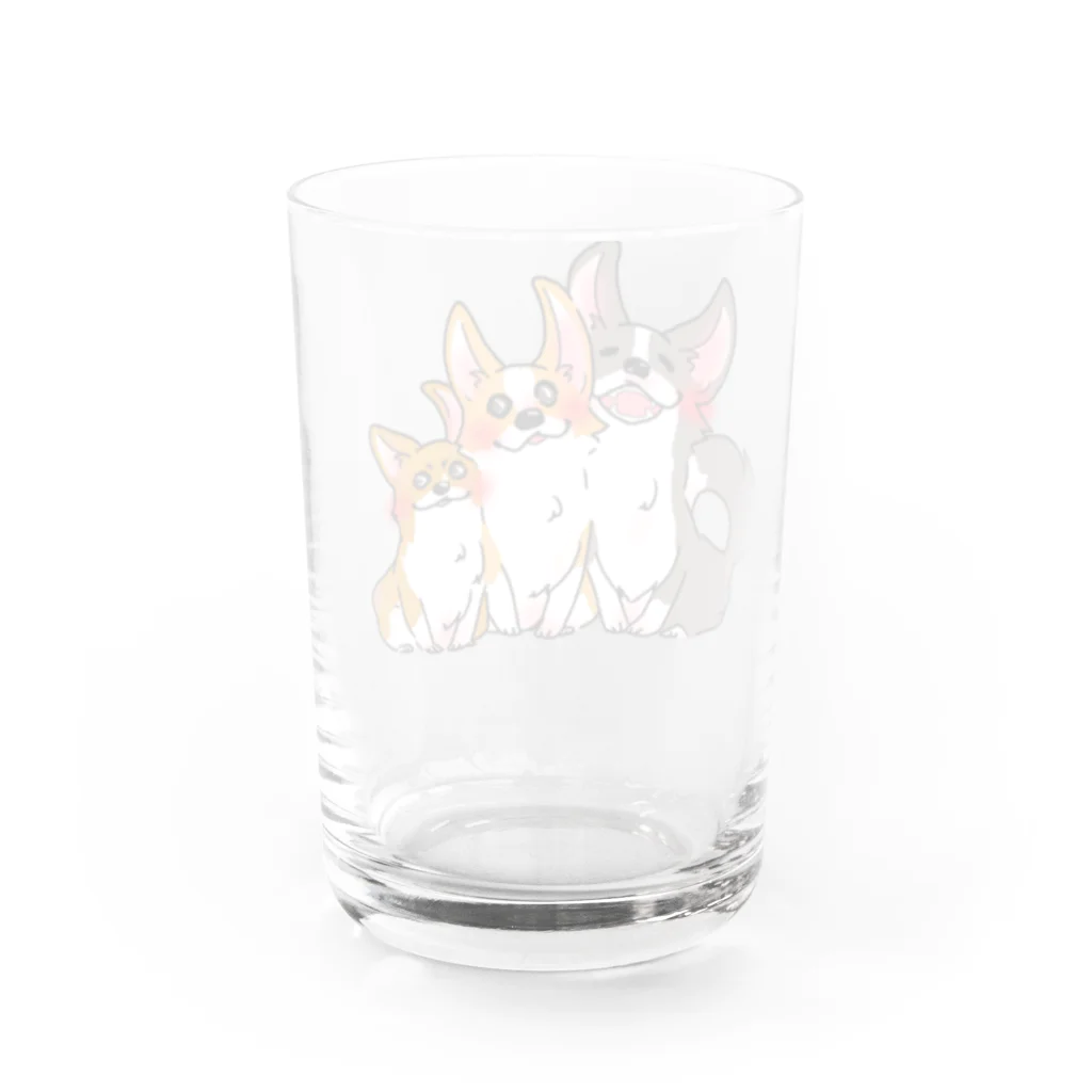 蒼い家の3こぎ Water Glass :back