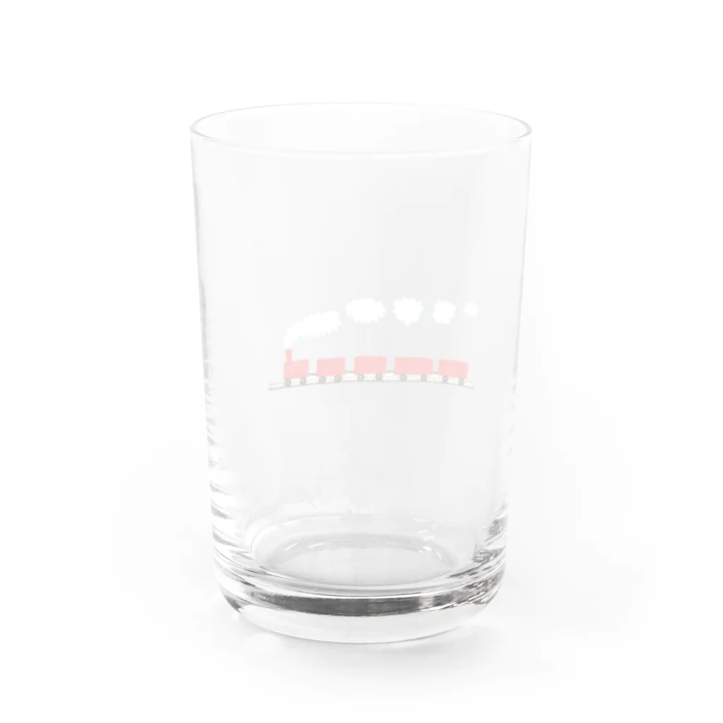 Picturebooks.yのChoo-choo-train red Water Glass :back