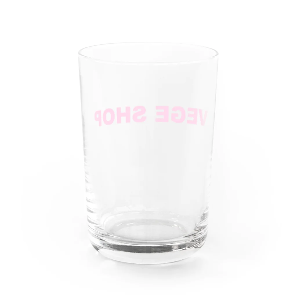 VEGE SHOPのVEGE SHOP ピンク文字 Water Glass :back