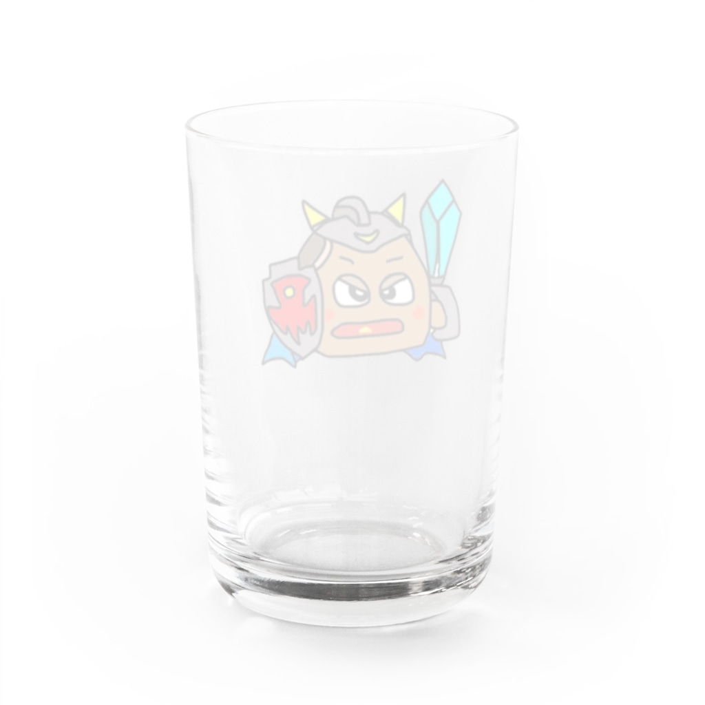 Feather stick-フェザースティック-のまんじゅう係長【戦士】 Water Glass :back