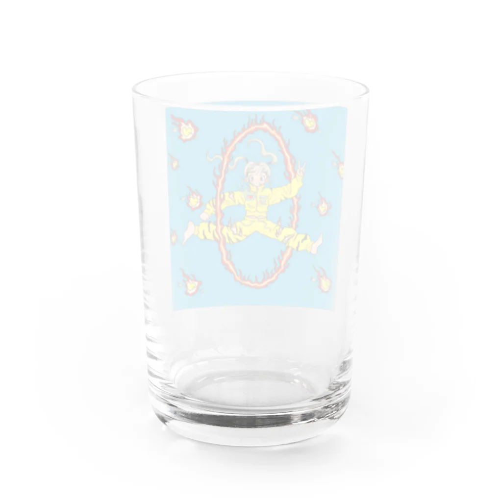 とものお店の燃ゆる心でレッツ虎イ！ Water Glass :back