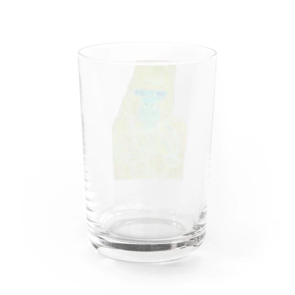 mogmog モグモグのカラフル　ゴリラ Water Glass :back