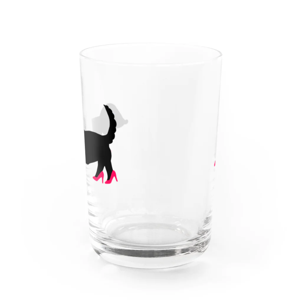 CHOSANAのハイヒールを履いた犬 Water Glass :back