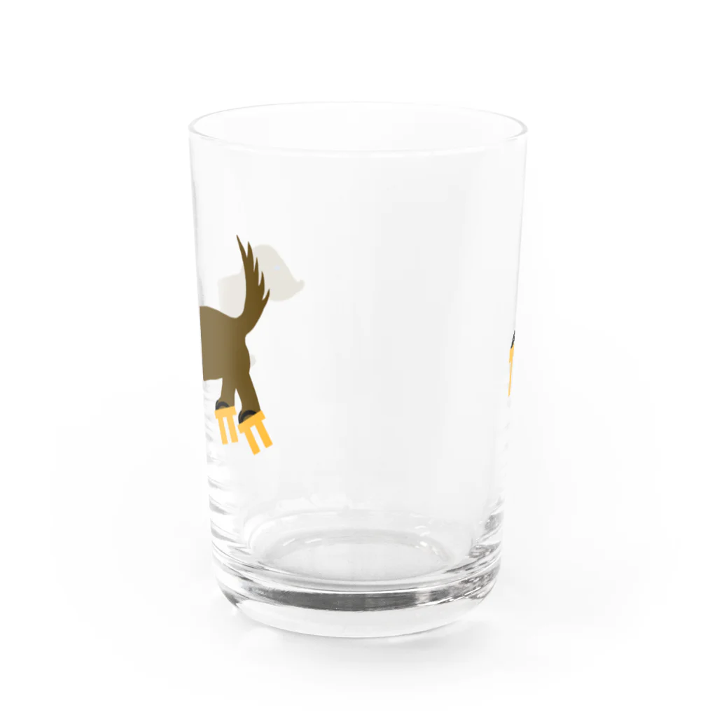 CHOSANAの高下駄を履いた犬 Water Glass :back