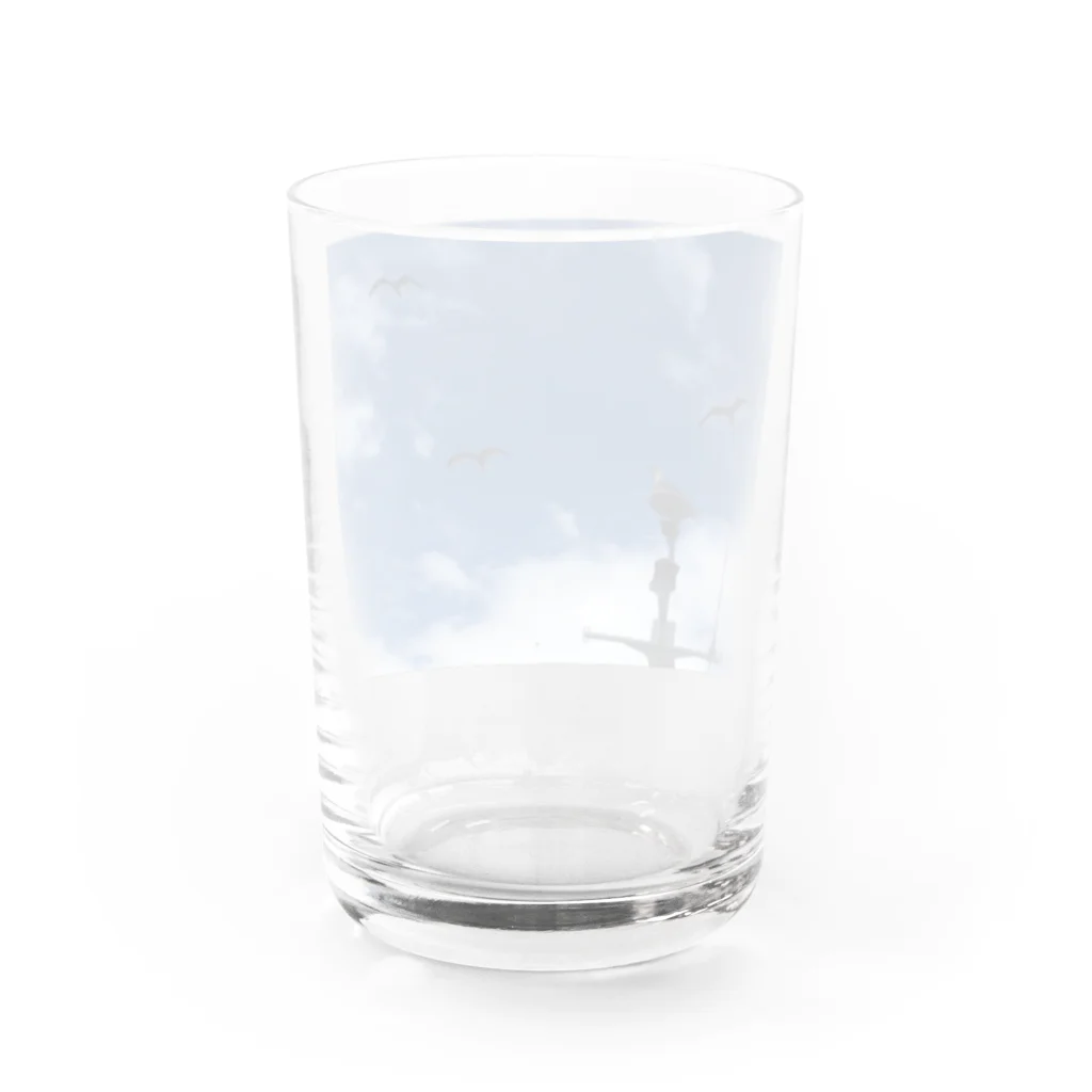 ブロッコリーガール⭐︎ミミの部屋の北欧写真　カゴメと空と青 Water Glass :back