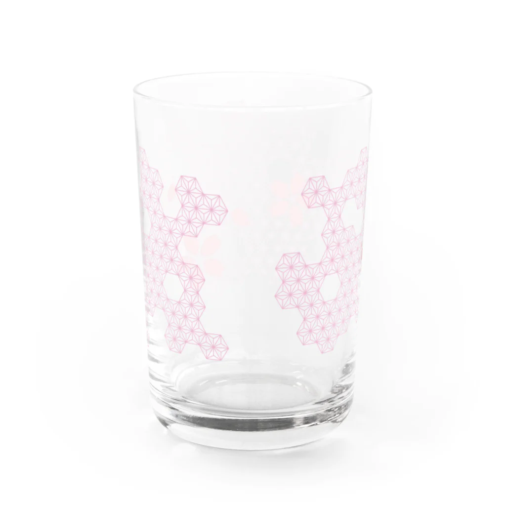 uzi_macchoの麻の葉-桜 Water Glass :back