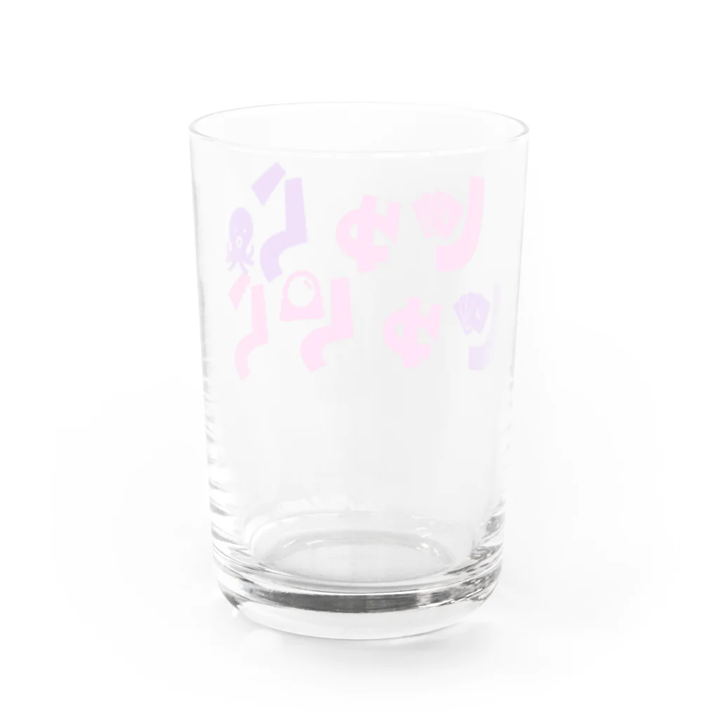 ぷにっとショップのロゴ Water Glass :back