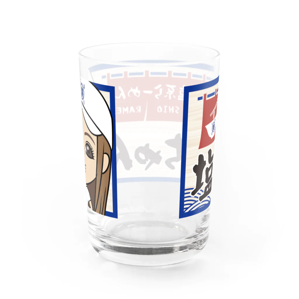 大阪塩系らーめん　塩子ちゃんのグラス塩子ちゃん Water Glass :back