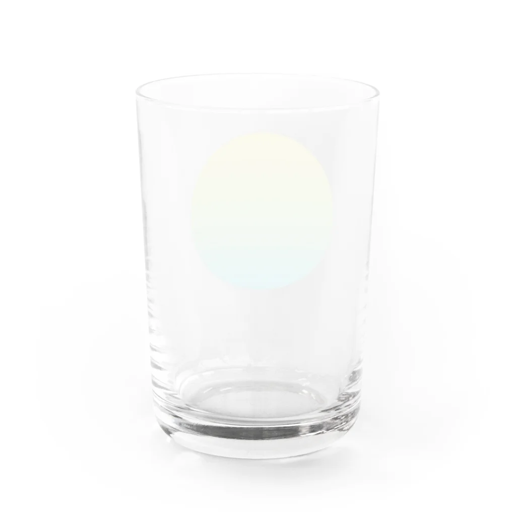 すずめのいろの【日本の伝統色・冬】枯草色〜白群グラデーション　まる Water Glass :back