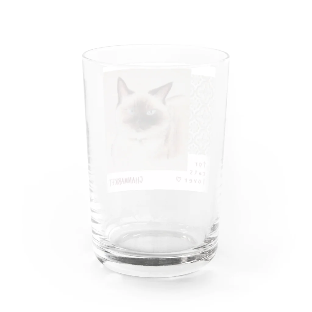 CHANMARKET のシャム猫 マダム・カエラ Water Glass :back