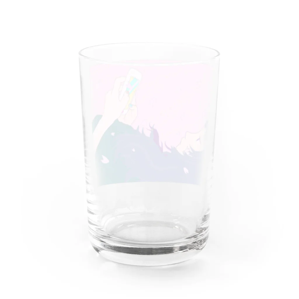 as long asのSpring melancholy Water Glass :back