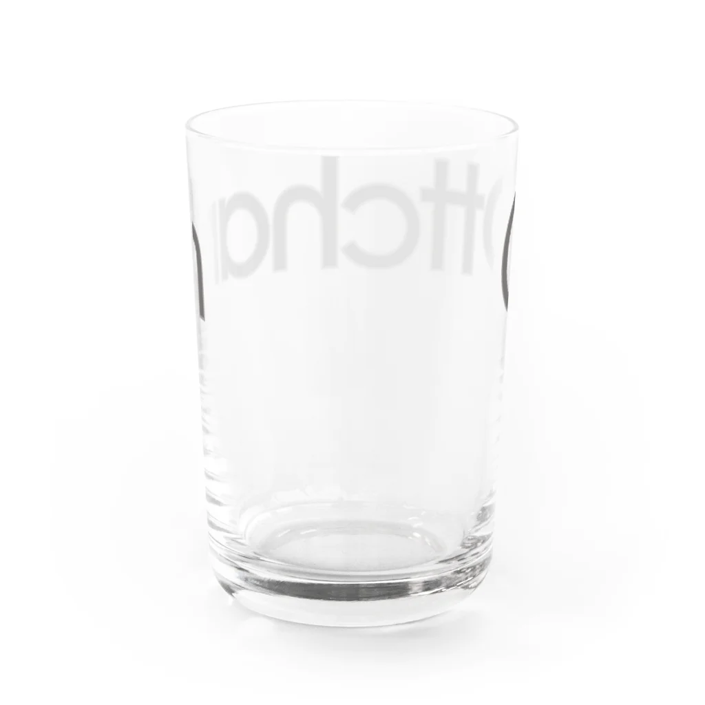 Atelier Pomme verte のおっちゃんって文字 Water Glass :back