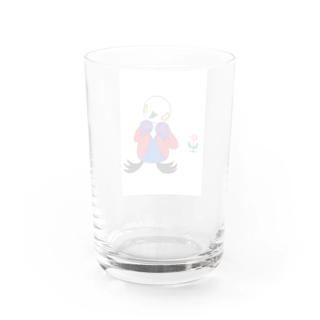 空、翔ブ、ペンギン。の「ファイティングポーズ」グラス Water Glass :back