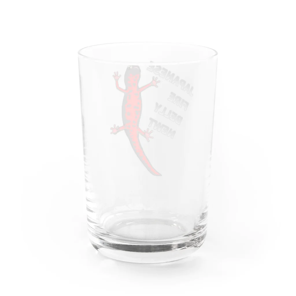 LalaHangeulのJAPANESE FIRE BELLY NEWT (アカハライモリ)　 Water Glass :back