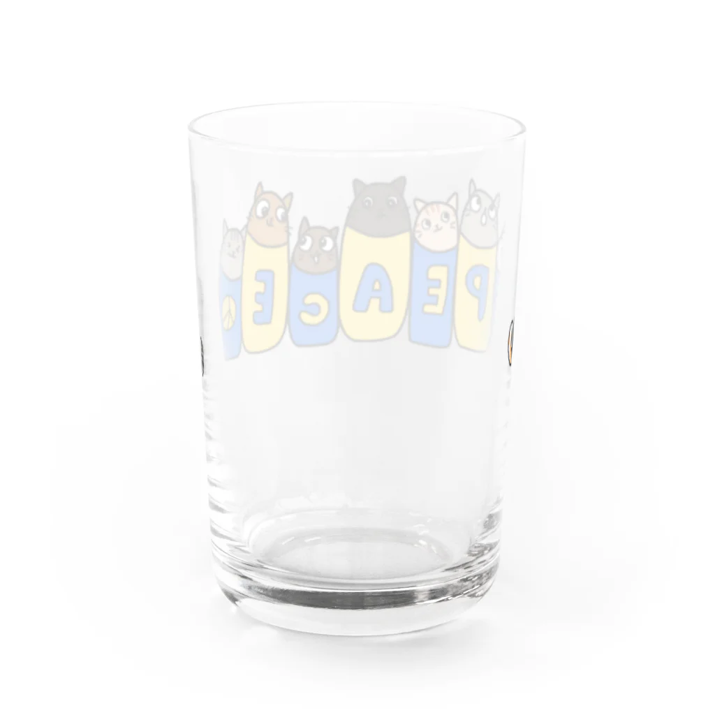 mayon's animal shopのウクライナの平和を願って Water Glass :back