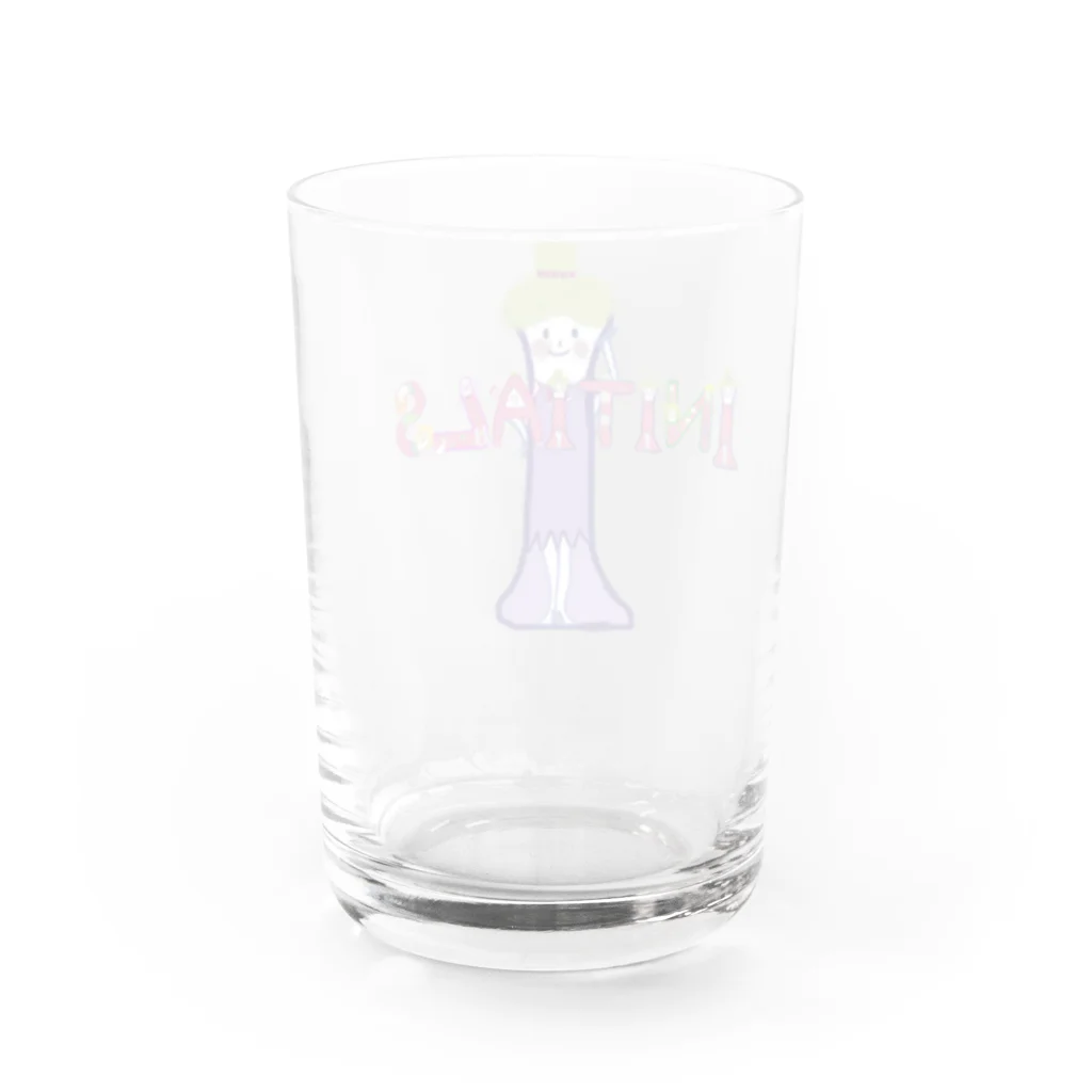 ミーミー⭐︎イニシャルズ/スージーズストアのイニシャルズロゴ Water Glass :back