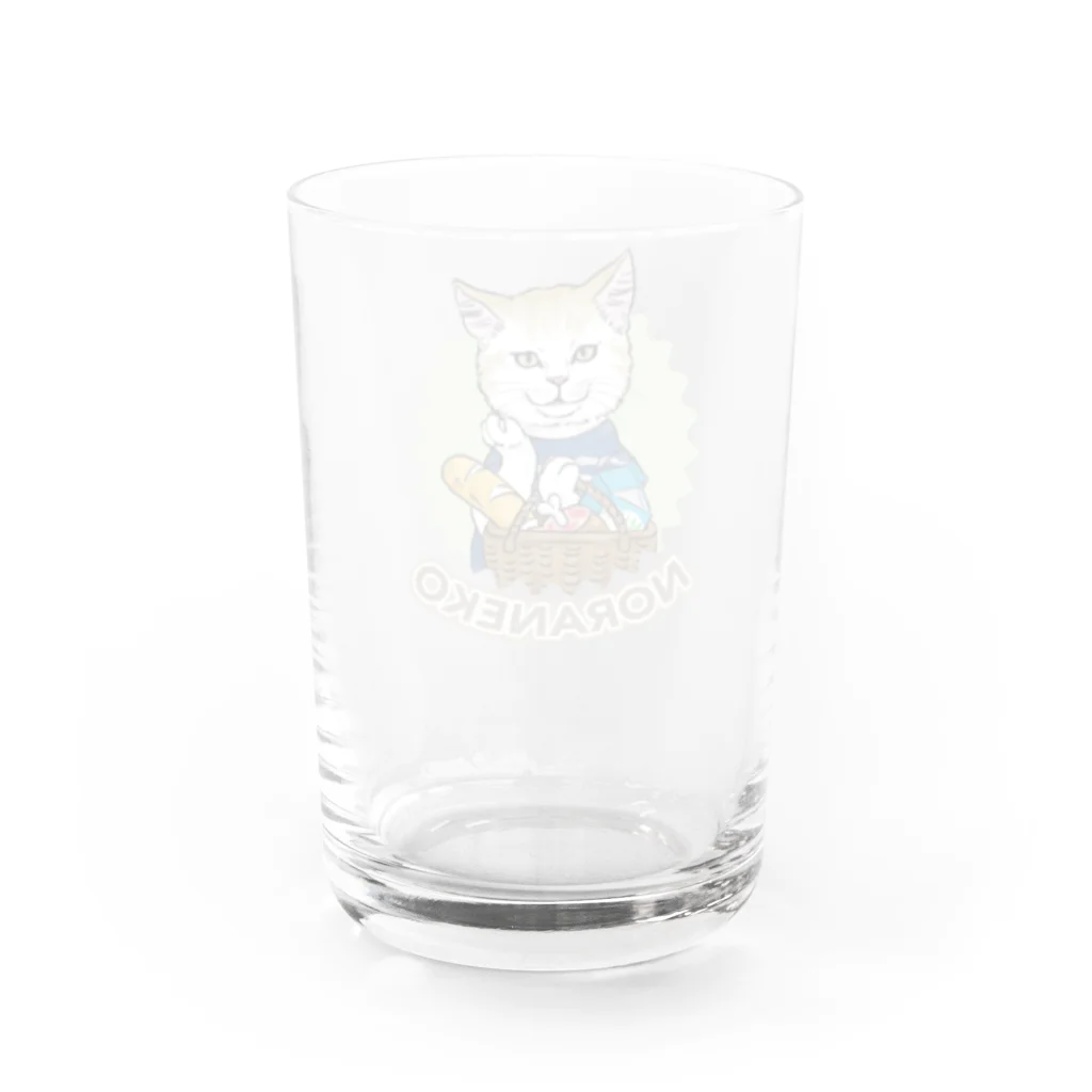 noraneko_storeのお買い物猫 Water Glass :back