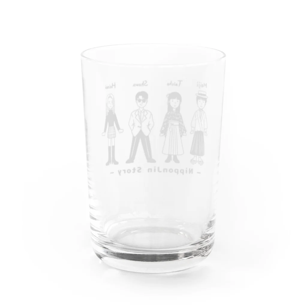 Andiamoの日本人ストーリー近代編（黒） Water Glass :back