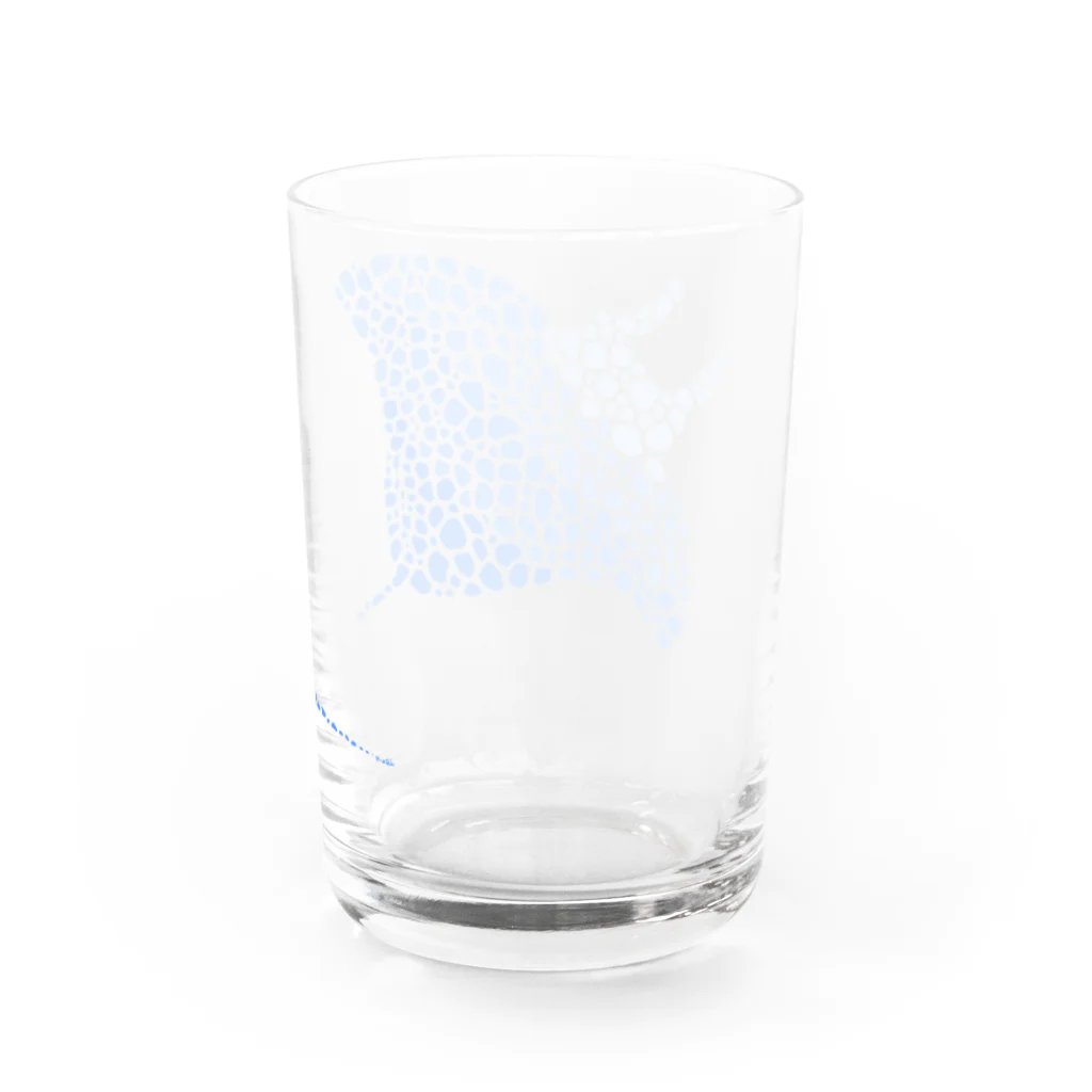 栗坊屋のブルーマンタ Water Glass :back